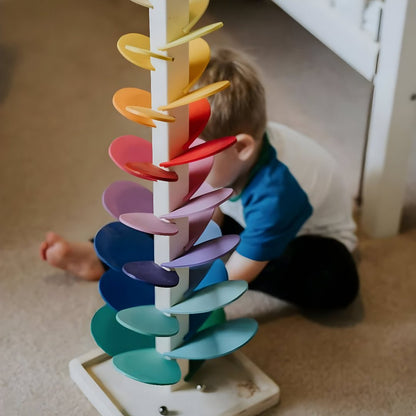 Colorful Wooden Marble Run - Educational Marble Racer for Kids' Learning 6