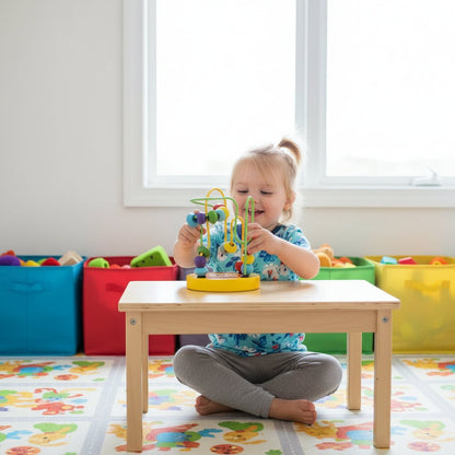 Colorful Wooden Roller Coaster Toy - Educational Bead Maze for Fine Motor Skills 4