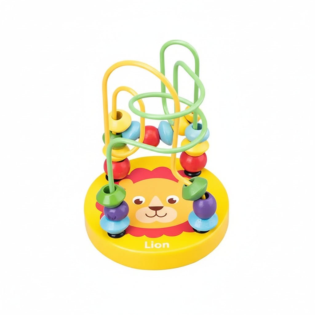 Colorful Wooden Roller Coaster Toy - Educational Bead Maze for Fine Motor Skills 6