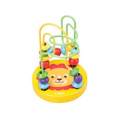 Colorful Wooden Roller Coaster Toy - Educational Bead Maze for Fine Motor Skills 6