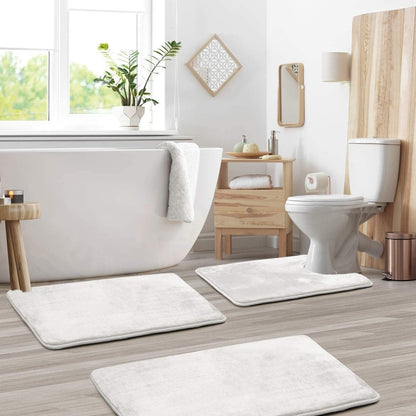 ComfortNest - 3-Piece Memory Foam Bath Mat Set - Soft, Absorbent, Non-Slip Bathroom Rugs 6