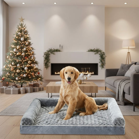 ComfortNest Orthopedic L-Shaped Dog Bed with Removable Cover, Waterproof 6