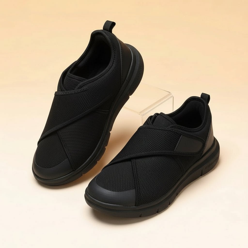 ComfortWalk Extra Wide Slip-On Shoes for Diabetic Foot Care with Adjustable Fit 1