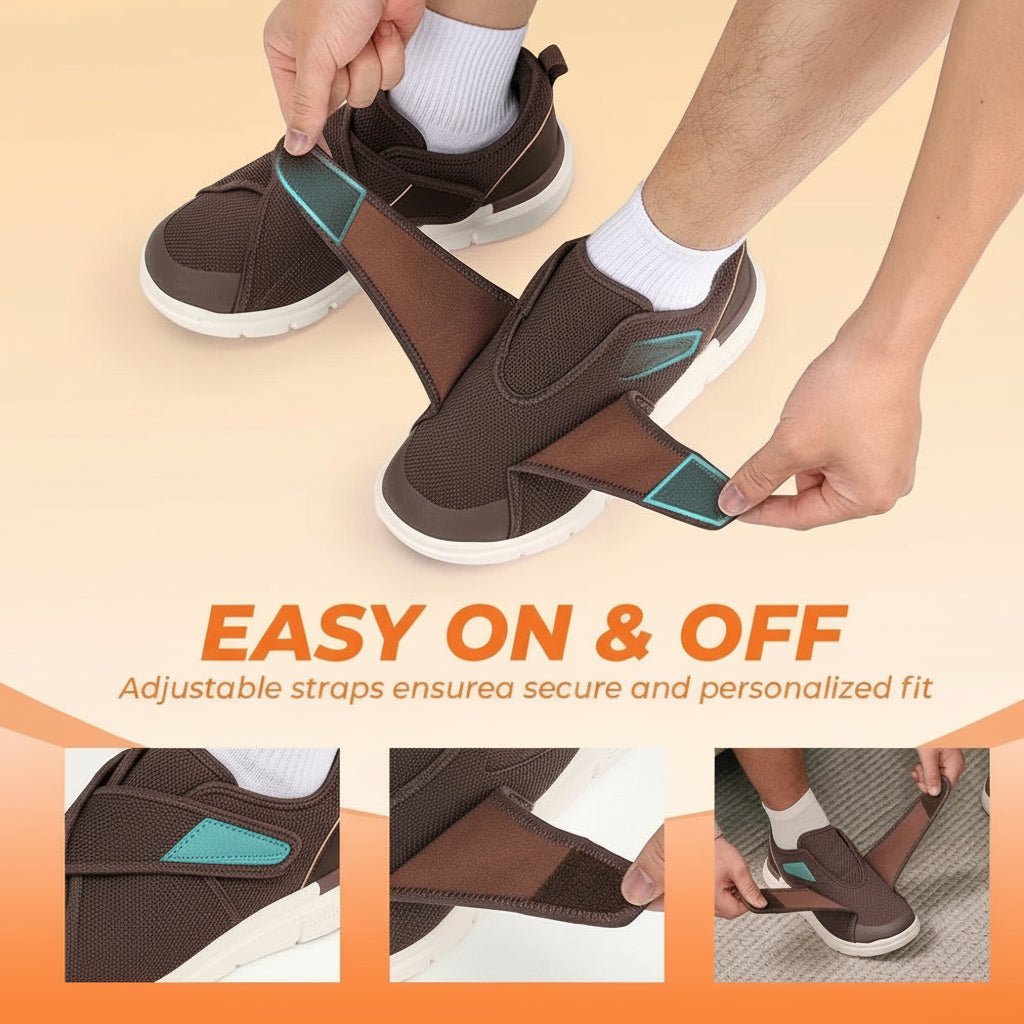 ComfortWalk Extra Wide Slip-On Shoes for Diabetic Foot Care with Adjustable Fit 2