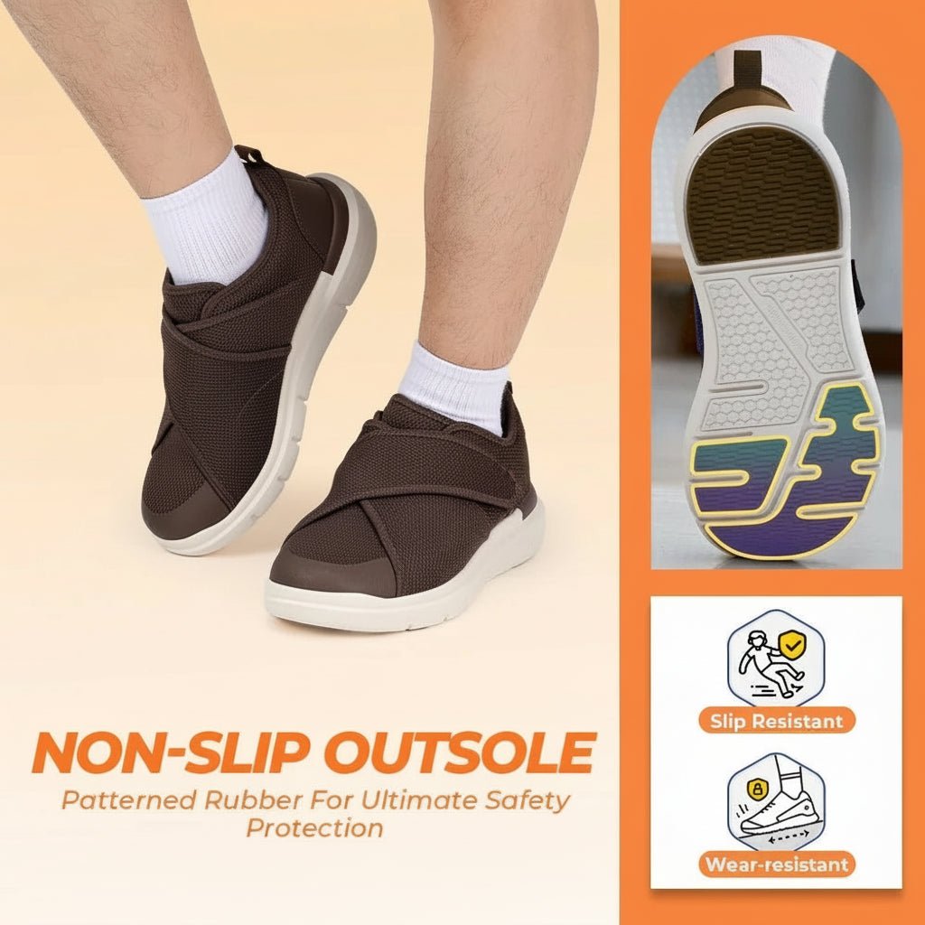 ComfortWalk Extra Wide Slip-On Shoes for Diabetic Foot Care with Adjustable Fit 3