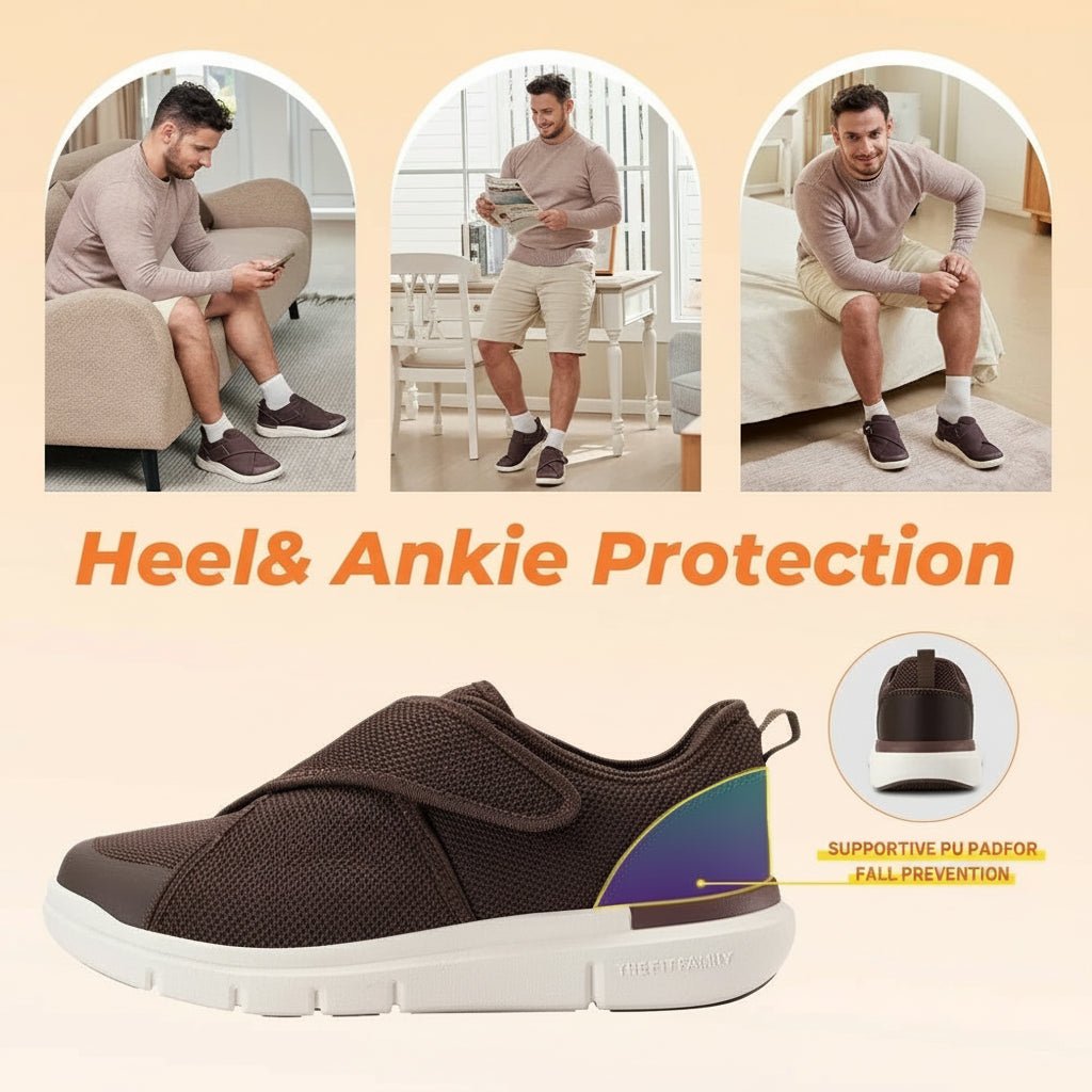 ComfortWalk Extra Wide Slip-On Shoes for Diabetic Foot Care with Adjustable Fit 4