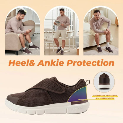 ComfortWalk Extra Wide Slip-On Shoes for Diabetic Foot Care with Adjustable Fit 4