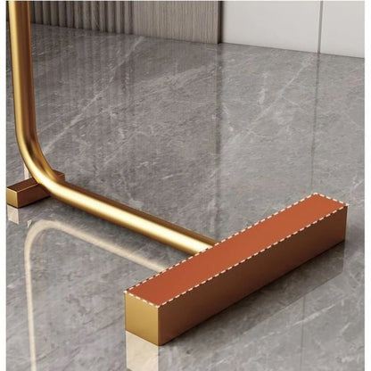 Compact C-Shaped Mobile Side Table - Versatile Wooden & Metal Design 6