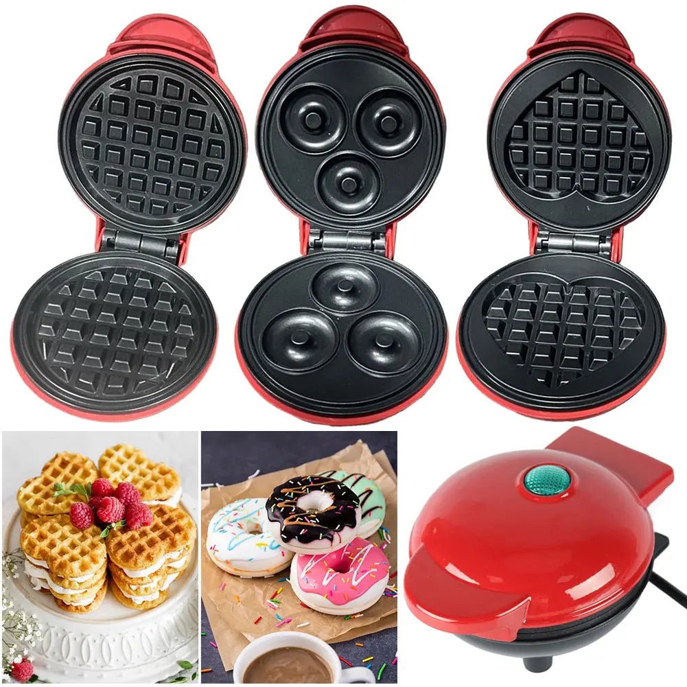 Compact Mini Waffle Maker - Quick Heating Waffle Iron Cooker for Easy Breakfasts 1
