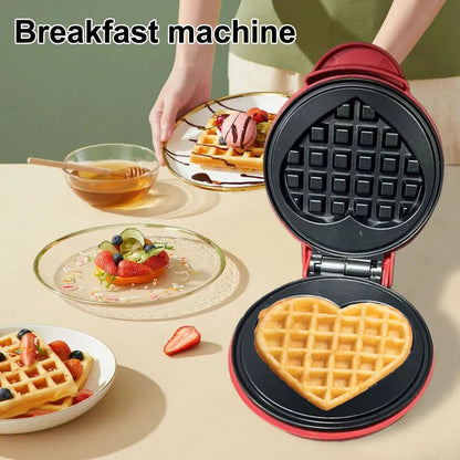Compact Mini Waffle Maker - Quick Heating Waffle Iron Cooker for Easy Breakfasts 4