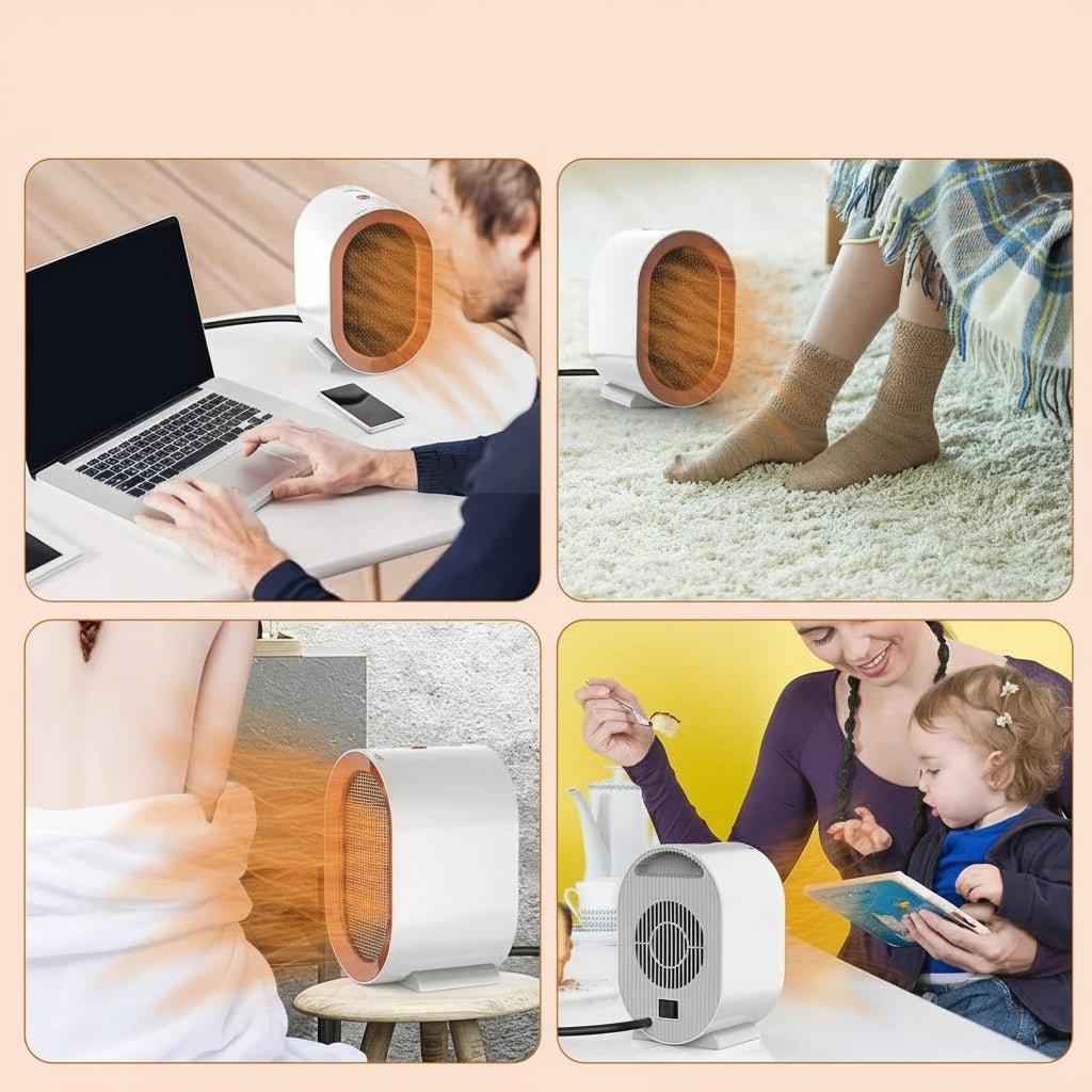 Compact Portable Electric Space Heater - Energy Efficient Ceramic Fan Heater 5
