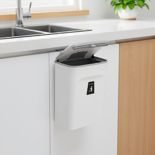 Compact Wall-Mounted Smart Lid Trash Can - Odor-Proof Dual-Opening Design 5