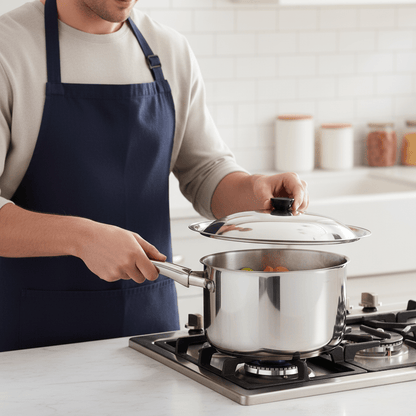 CookShield – Universal Stainless Steel Lid for Pans & Woks 2