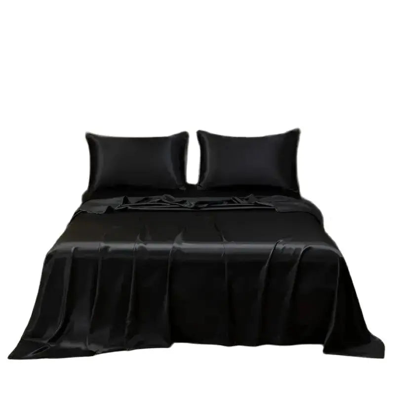 Cooling Satin Bed Sheet Set - Breathable Soft Sheets with Pillowcases, Multiple Sizes 0