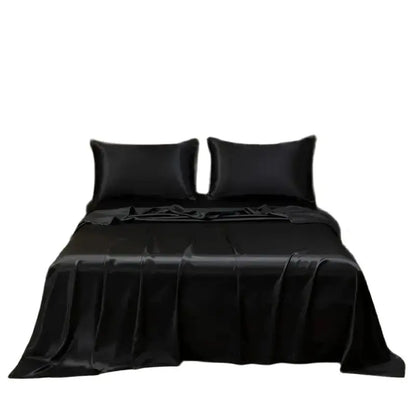 Cooling Satin Bed Sheet Set - Breathable Soft Sheets with Pillowcases, Multiple Sizes 0