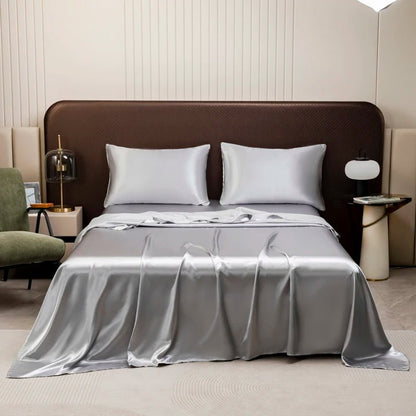 Cooling Satin Bed Sheet Set - Breathable Soft Sheets with Pillowcases, Multiple Sizes 9