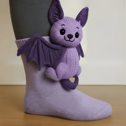 FURRYFEET – Warm Unisex Home Socks with Cute 3D Animal Design & Grip Bottom