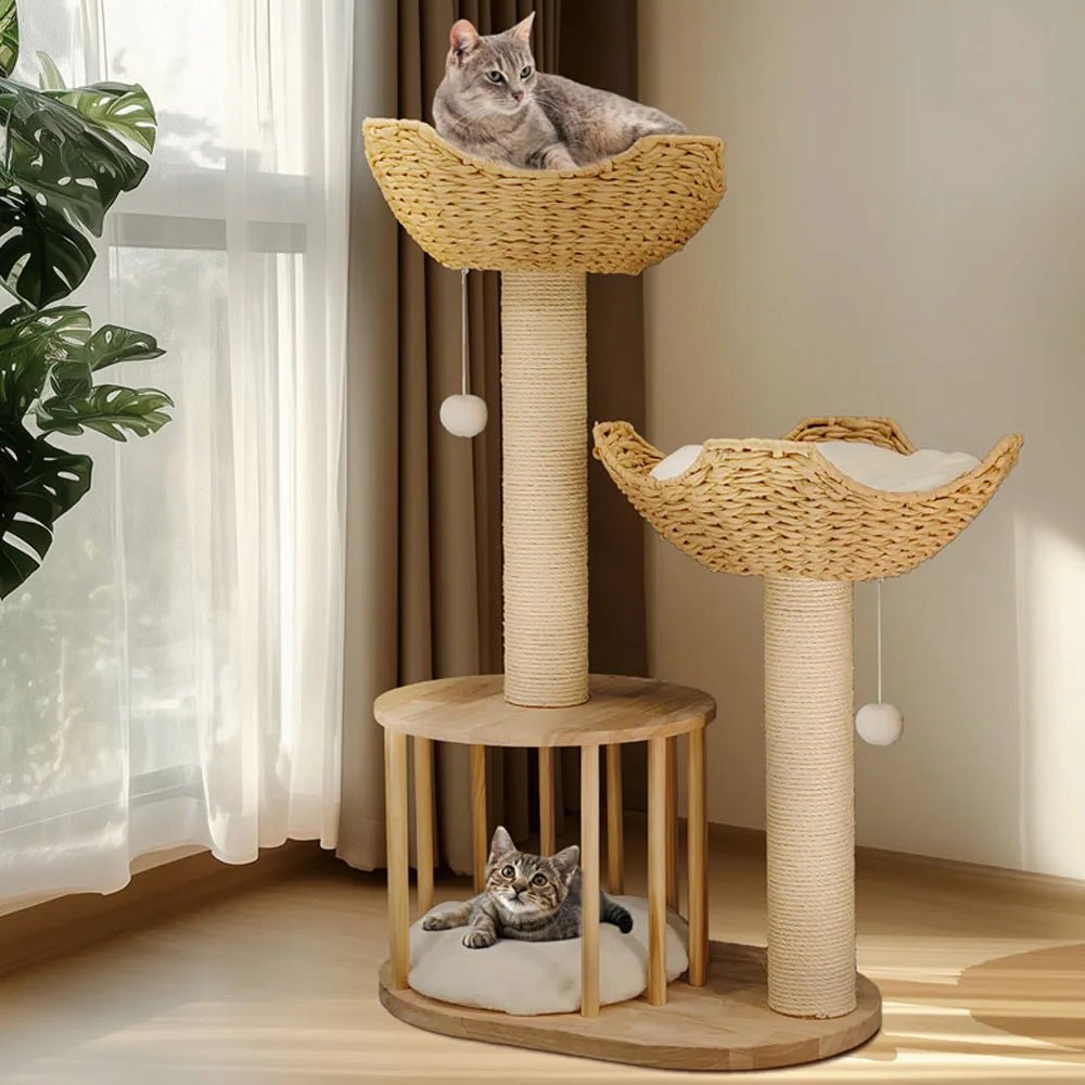 CozyPaws - 3-Tier Cat Tree for Cats with Plush Perches & Sisal Scratching Posts 0