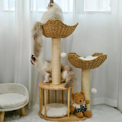 CozyPaws - 3-Tier Cat Tree for Cats with Plush Perches & Sisal Scratching Posts 1