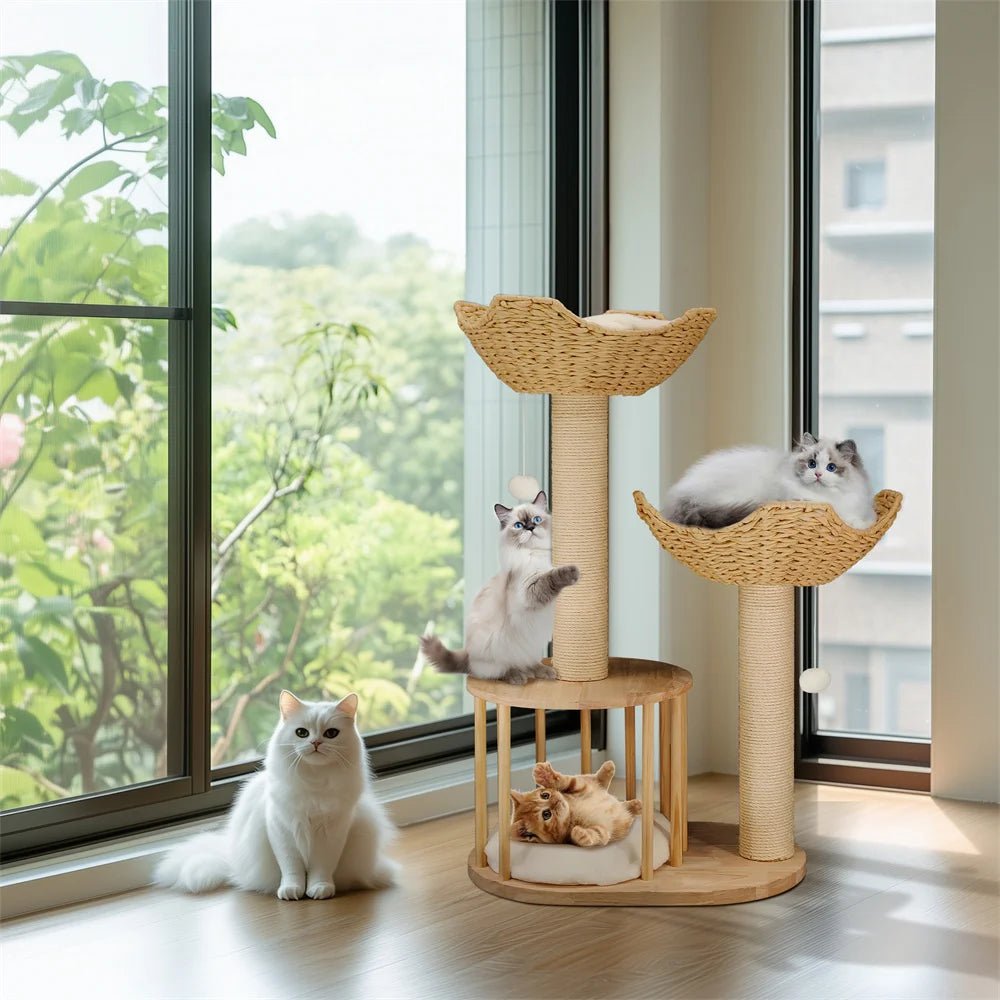 CozyPaws - 3-Tier Cat Tree for Cats with Plush Perches & Sisal Scratching Posts 6