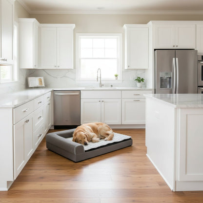 CozyPaws L-Shape Memory Foam Dog Bed for Extra Large Dogs - Waterproof & Non-Slip 2