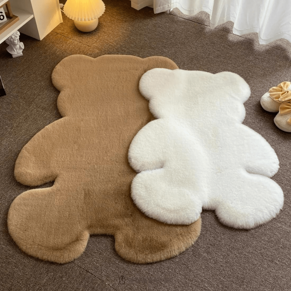 Cozy Bear Rug - Plush Cartoon Floor Mat for Bedroom Comfort, 45 x 60 cm 3