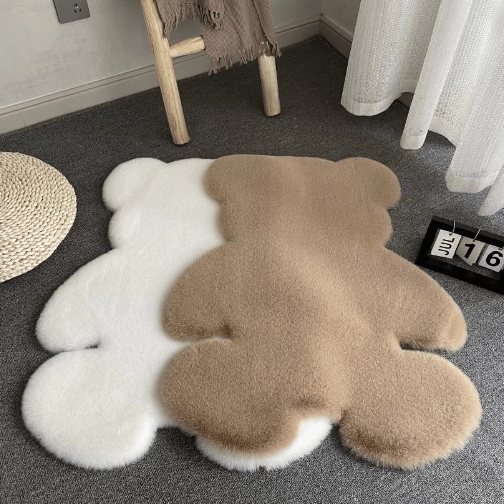 Cozy Bear Rug - Plush Cartoon Floor Mat for Bedroom Comfort, 45 x 60 cm 6