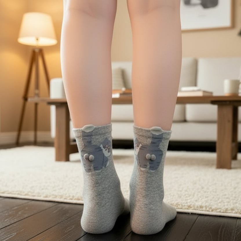 Cozy Cat-Themed Mid Tube Socks - Soft, Breathable, Unisex for All-Day Comfort 5