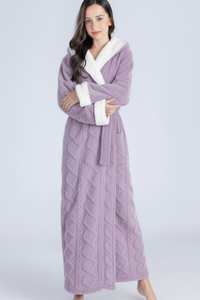 NESTARA – Cozy Comfort Ultra-Soft Hooded Flannel Bathrobe for Women