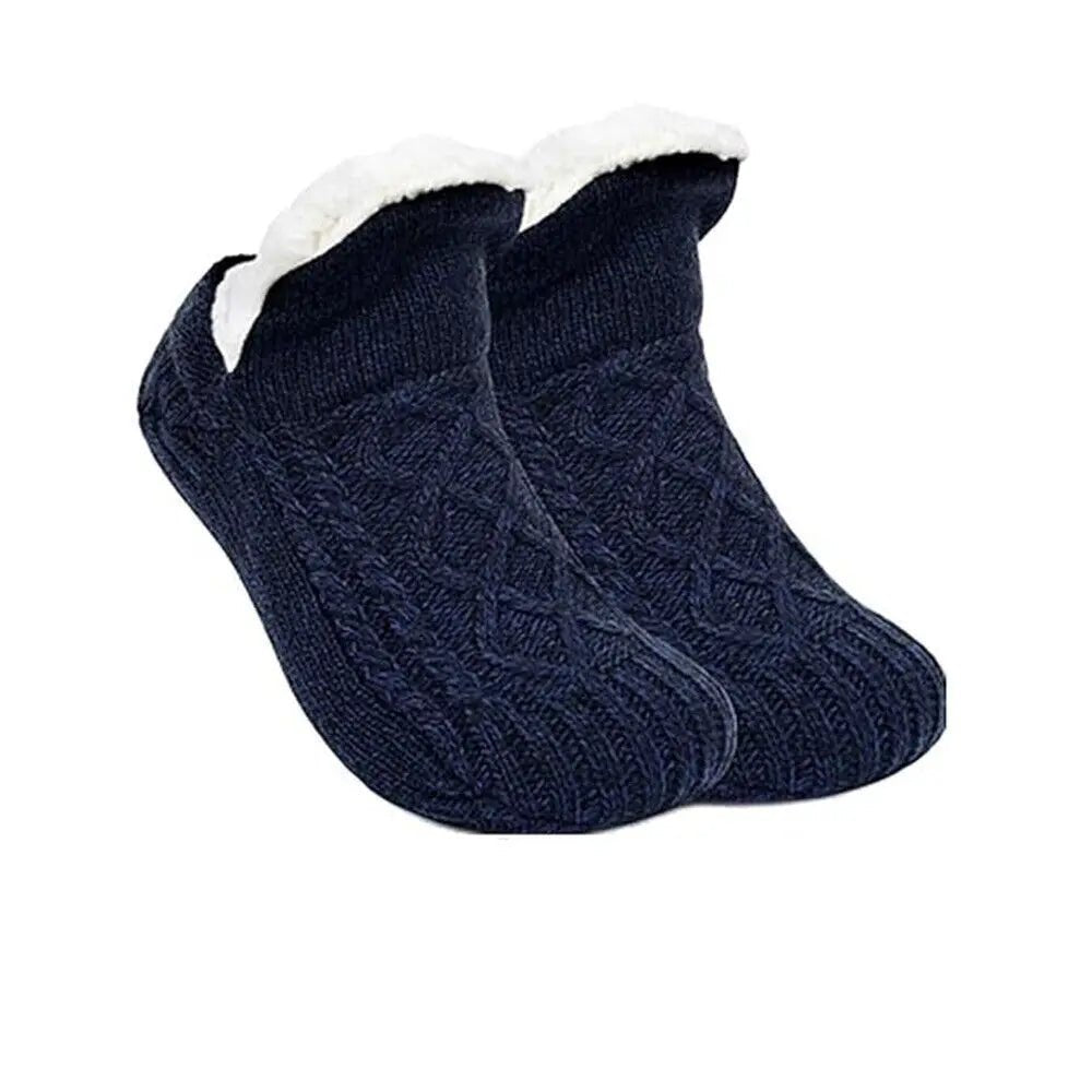 Cozy Coral Fleece Non-Slip Winter Socks for Men and Women - Warm & Stylish 9