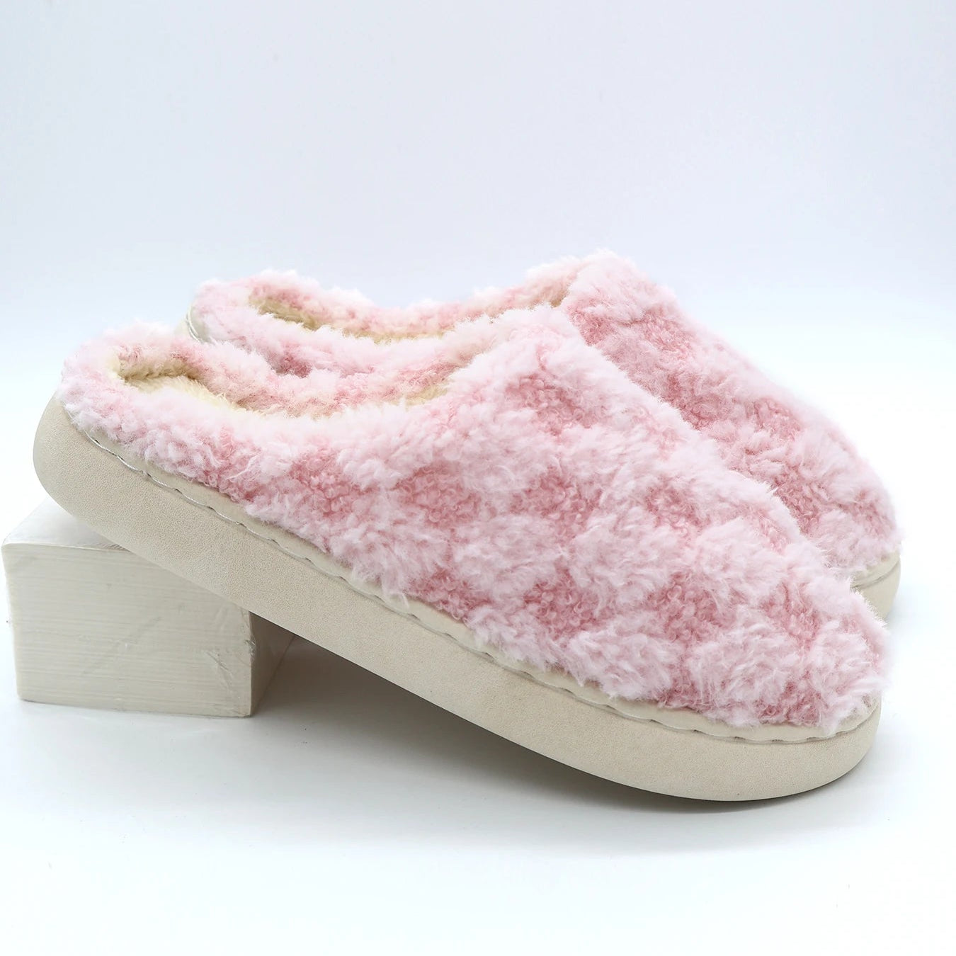 Cozy Couple's Cotton Slippers - Non-Slip Thick Sole Indoor Footwear for Warmth 6