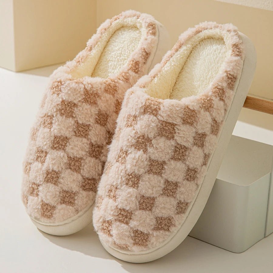 Cozy Couple's Cotton Slippers - Non-Slip Thick Sole Indoor Footwear for Warmth 8