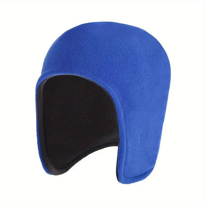 Cozy Fleece Double-Layer Beanie Hat - Warm Ear Cover for Outdoor Cycling 5