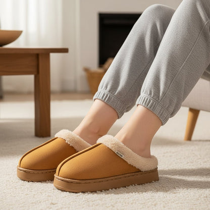Cozy Fluffy Slippers - Thick Sole Anti-Slip Indoor Footwear for Winter Comfort 1