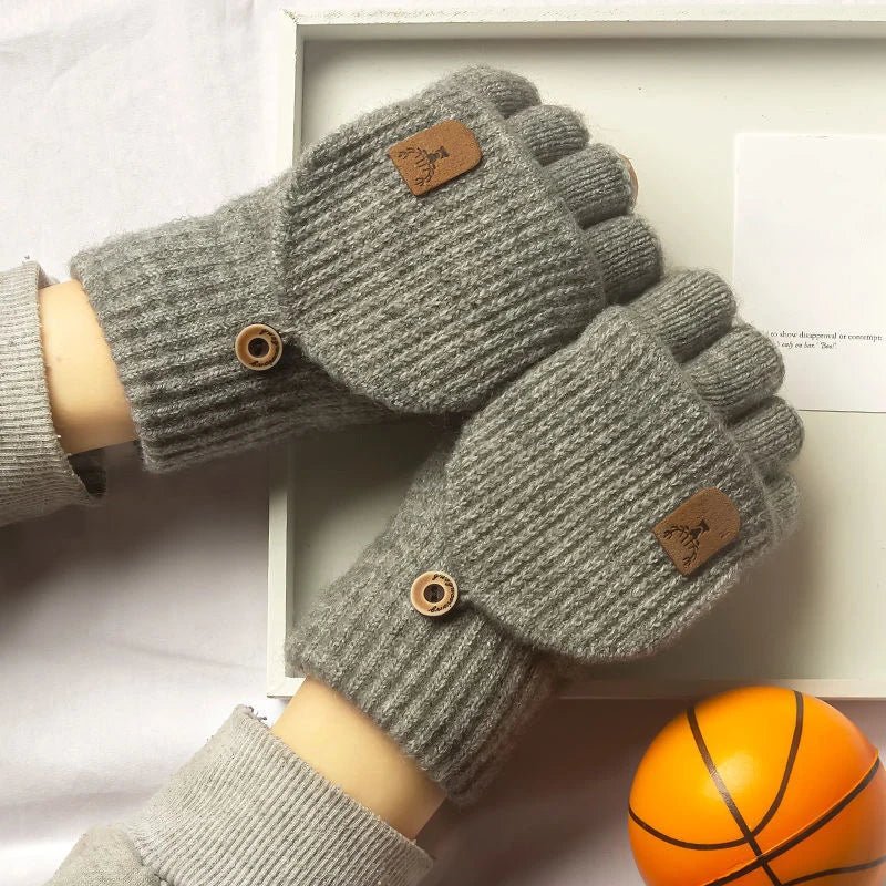 Cozy Knitted Fingerless Gloves - Touch Screen Compatible Warm Winter Wear 5