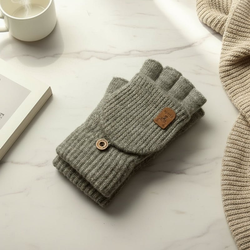 Cozy Knitted Fingerless Gloves - Touch Screen Compatible Warm Winter Wear 7