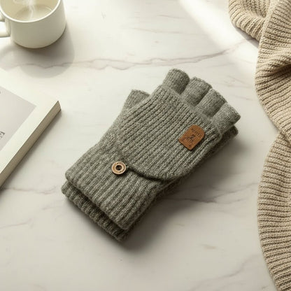 Cozy Knitted Fingerless Gloves - Touch Screen Compatible Warm Winter Wear 7