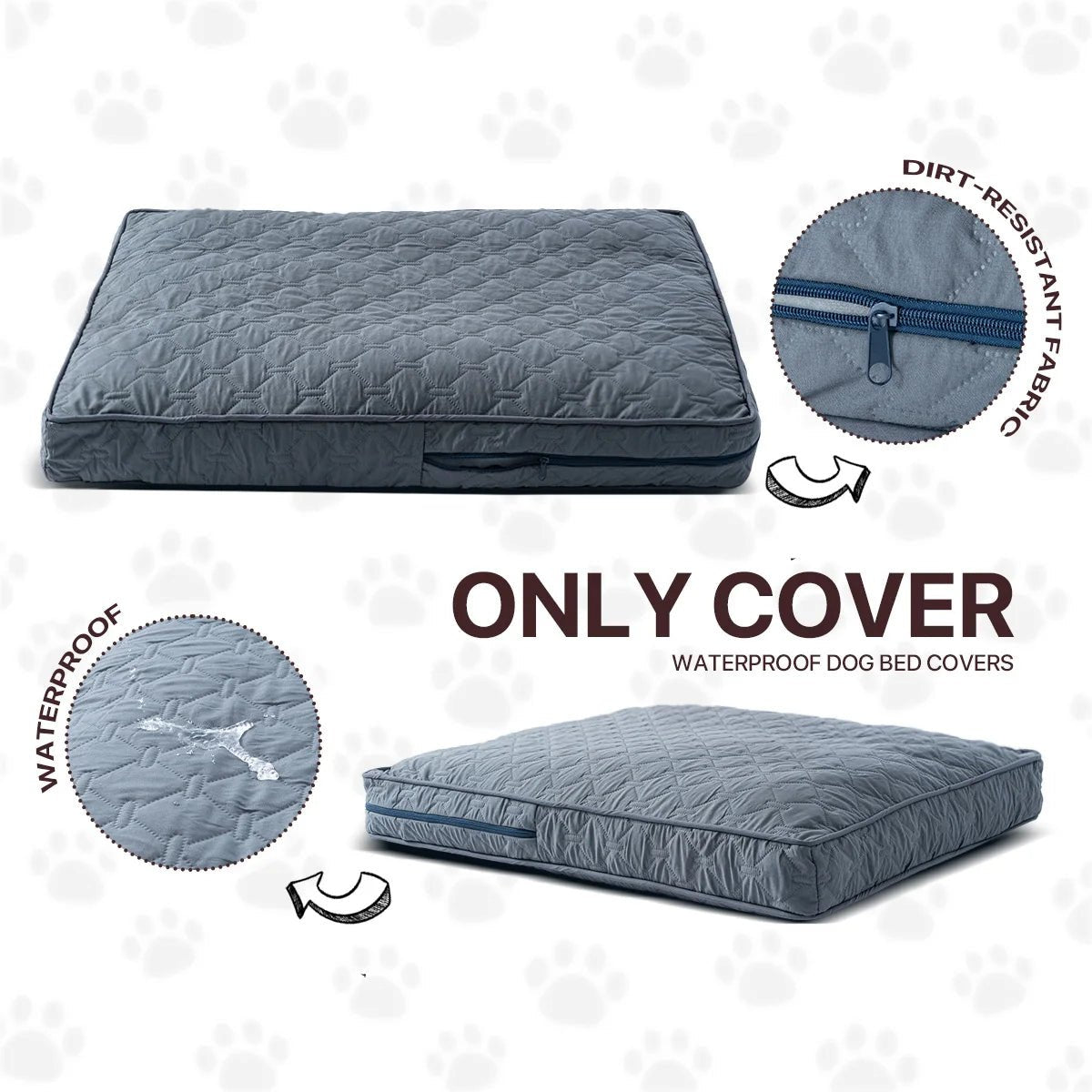 Cozy Orthopedic Dog Bed Cover for Large Dogs - Washable, Waterproof & Soft 5