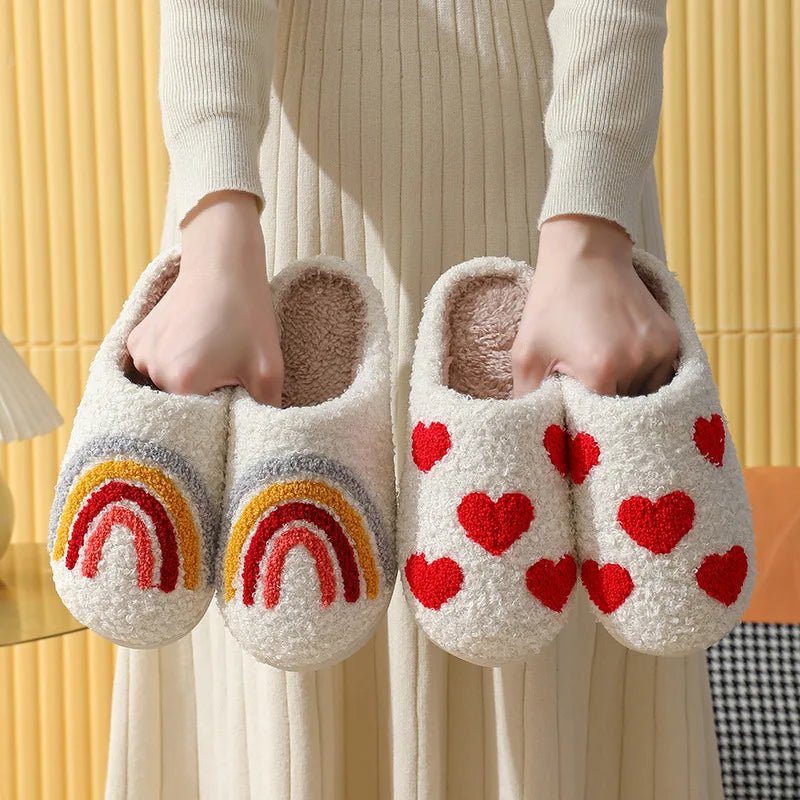 Cozy Plush Cartoon Slippers for Women - Warm, Soft, Anti-Slip Indoor Slides 0