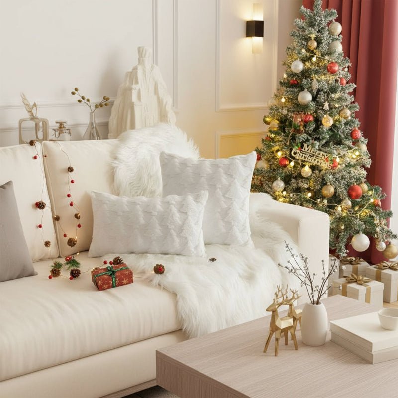 TREEBLISS – Cozy Plush Christmas Tree Cushion Cover with Ultra-Soft Fabric