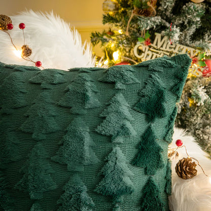Cozy Plush Christmas Tree Cushion Cover - Ultra-Soft Holiday Decor 3