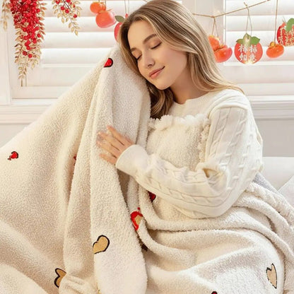 Cozy Plush Sofa Blanket - Ultra-Soft Christmas Tree Design for Holiday Comfort 4