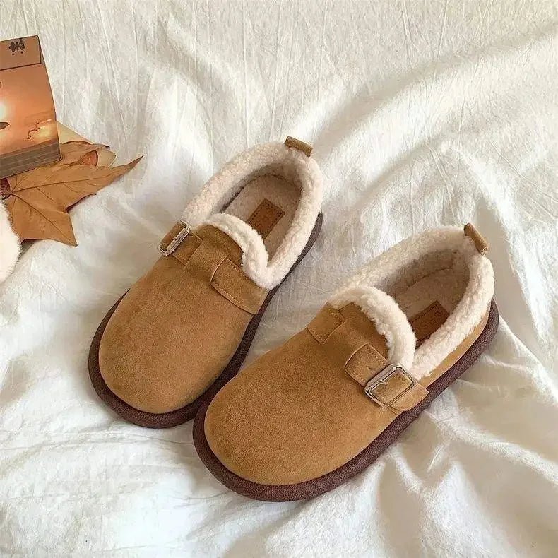 Cozy Retro Slip-On Sneakers with Fleece Lining for All-Day Comfort 7