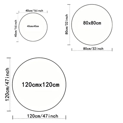 Cozy Round Flannel Guitar Rug - Non-Slip & Machine Washable for Kids' Rooms 2