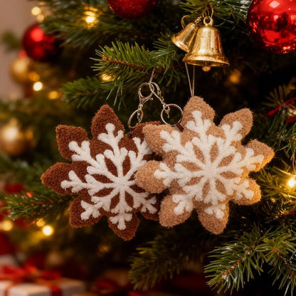 Cozy Winter Snowflake Plush Pillow Cushion - Soft Holiday Decor for All Ages 4