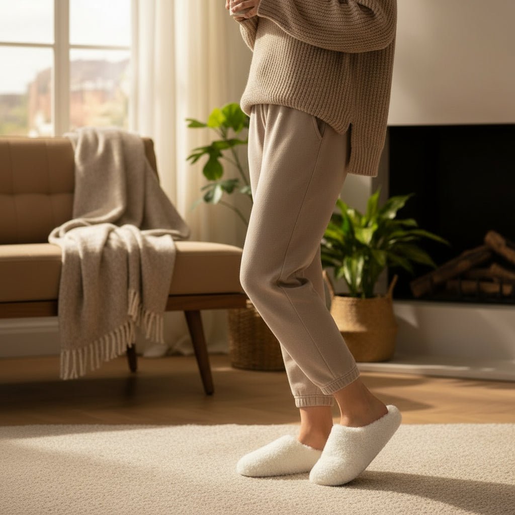 Cozy Winter Wool Slippers for Women - Curly Sheep Fur Slip-On Mules 5