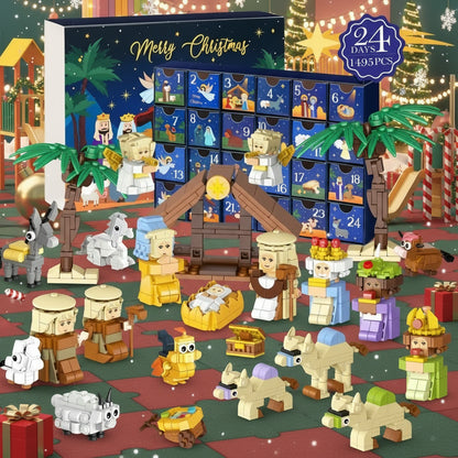 Creative Advent Calendar - 24-Day DIY Nativity Christmas Countdown Gift Box 0