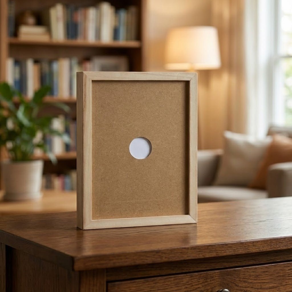 Creative Haven - Wooden Kids Drawing Display Frame with Integrated Storage 7