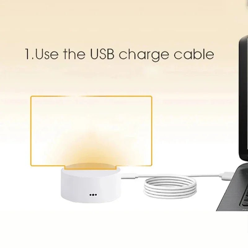 Creative LED Acrylic Drawing Board - USB Powered Message Board with Erasable Pen 5