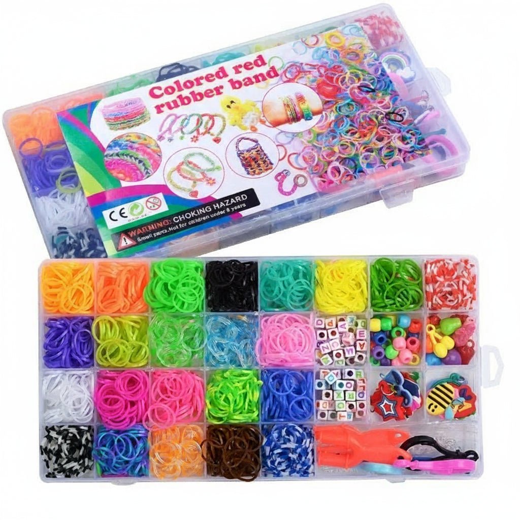 Creative Loom Bands Set - DIY Rainbow Bracelet Making Kit for Kids, Easy Assembly & Educational Fun 1
